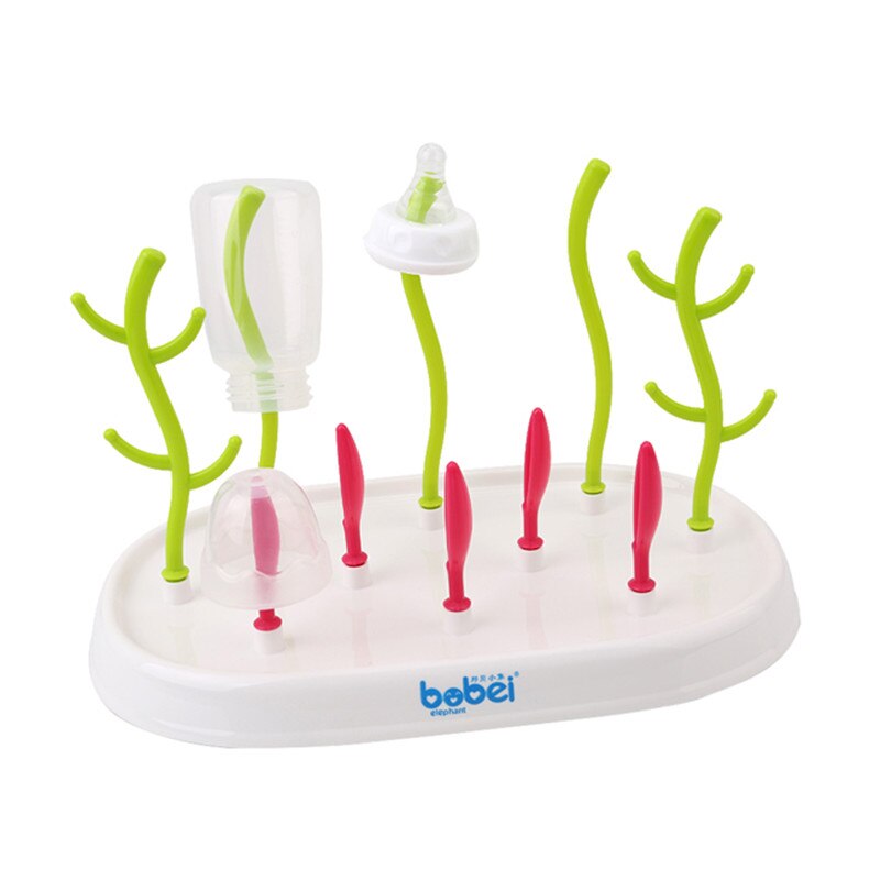 Babyflesborstels droogrek babyflesreinigingsborstels afdruiprek opbergrek boomvormig droogrek voor babyflessen