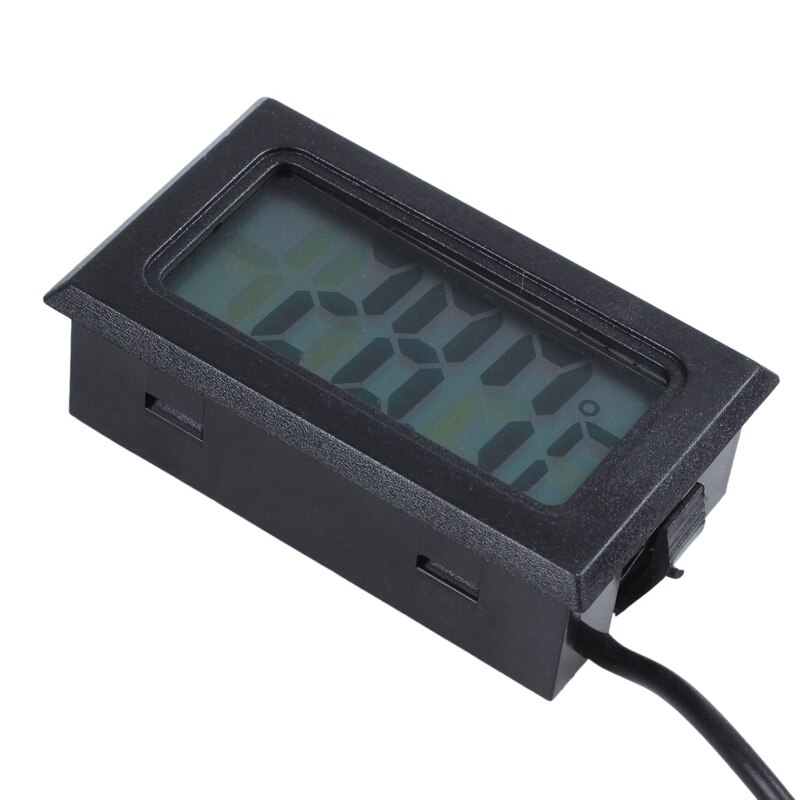 2 stk. digitalt termometer lcd køleskab, fryser, digitalt termometer - sort og hvid