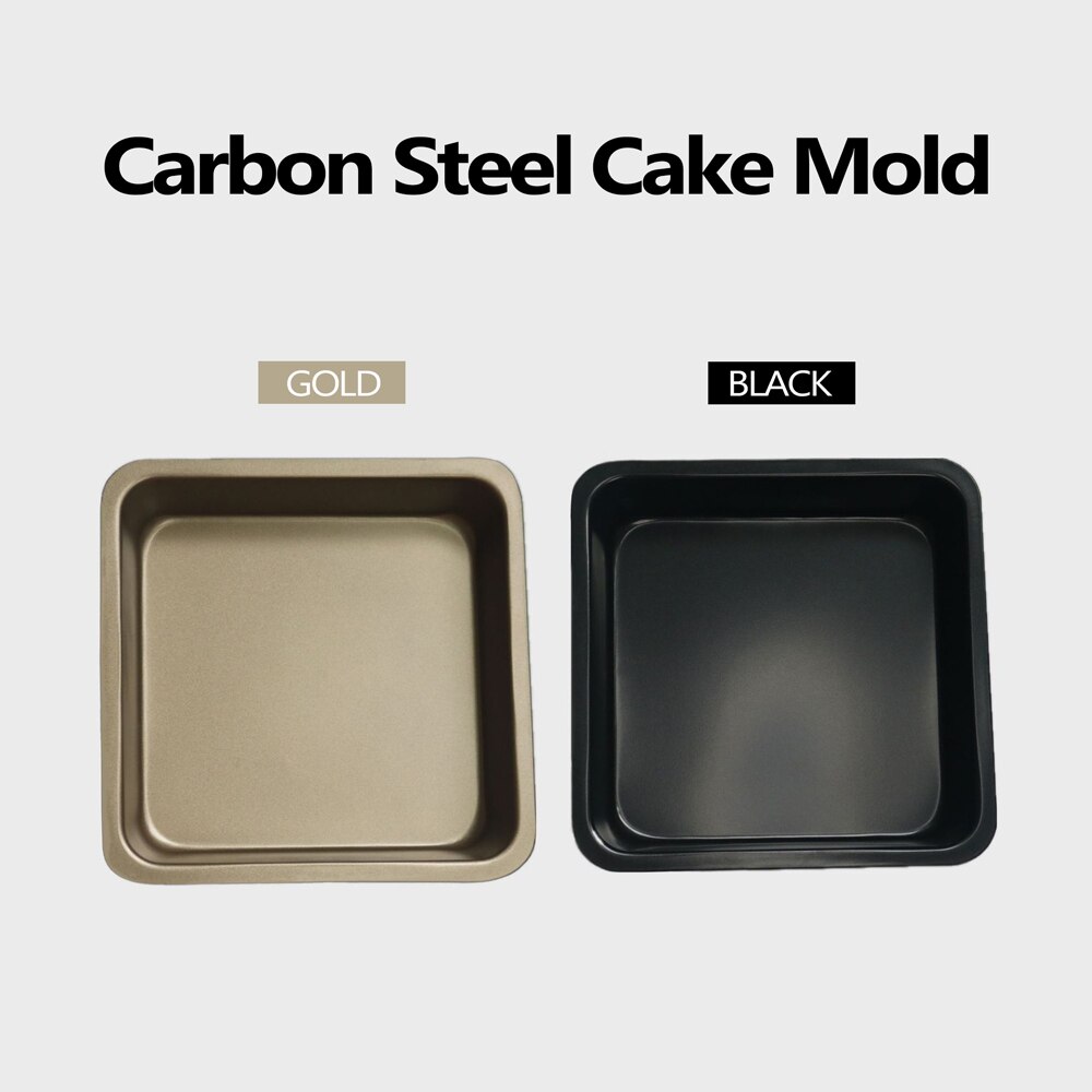 stainless steel plate tray Non-stick 8 Inch square plate baking pot dish deep Baking Tray Square Oven Pizza Mold storage tray