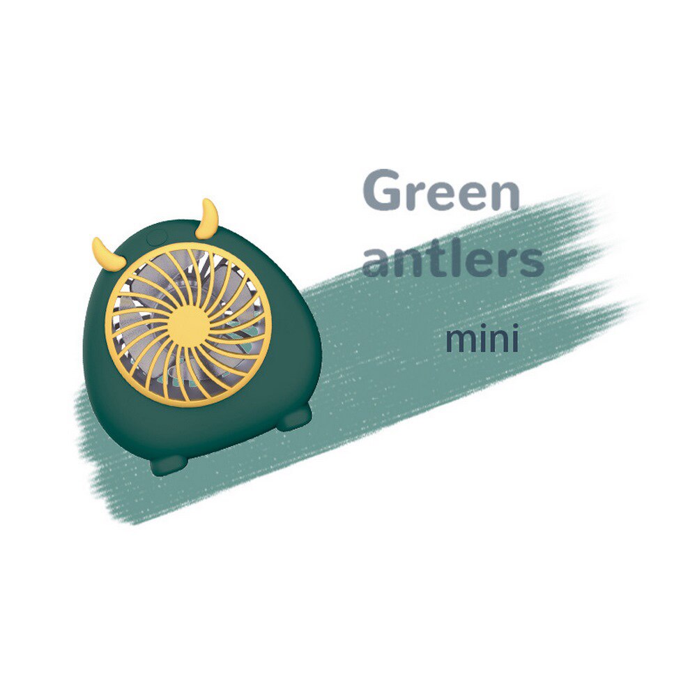 Handheld Student Fan, Stille Bureau, Usb Oplaadbare, Op De Tafel, Populaire , Mini Ventilator Met Lanyard Koeler: Green