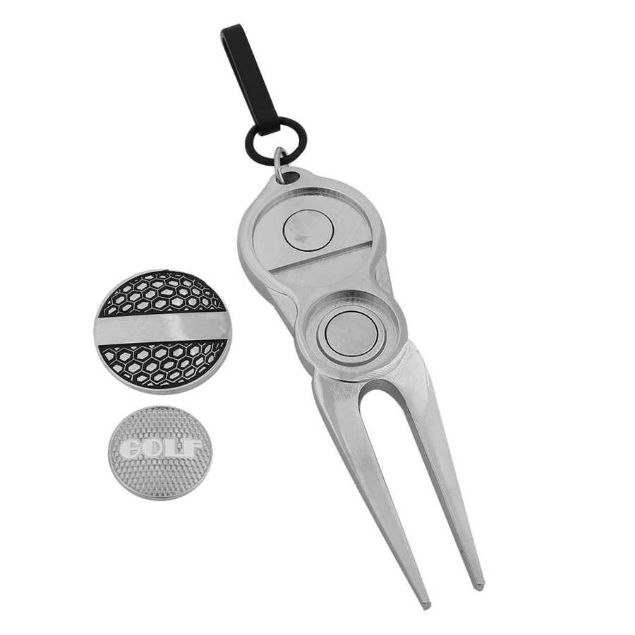 Divot Repair Tool Portable Divot Tool Alloy Snowmobile Tool Putting Green Fork With Ball Marker Tool For Motte REPAIR: Default Title