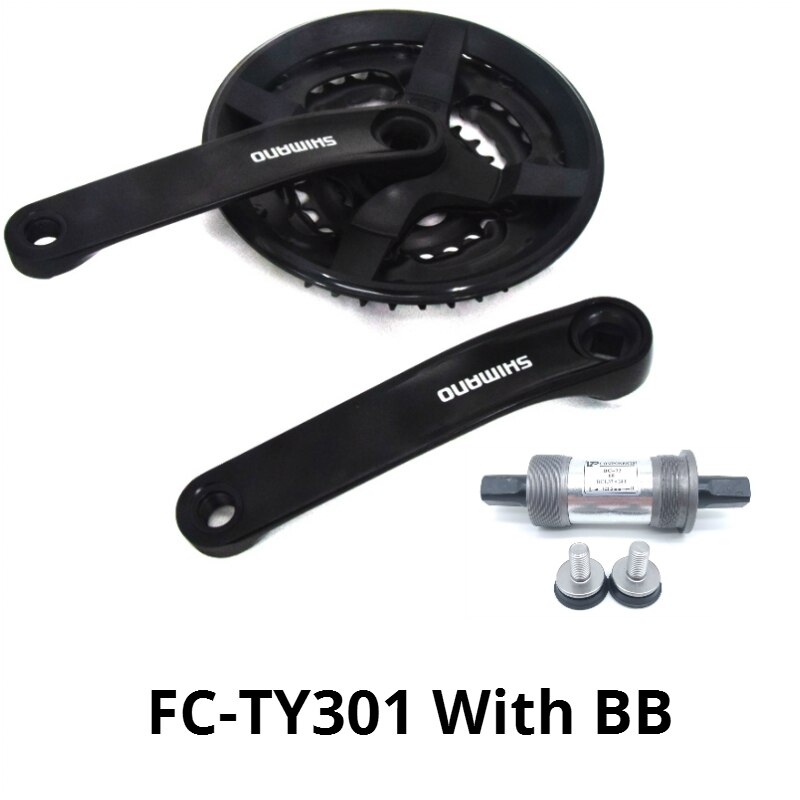 FC-TY301 TY501 TY701 crankset MTB Mountain Bike 6/7/8 speed Square Crank arm 170mm Crankset: FC-TY301 With BB