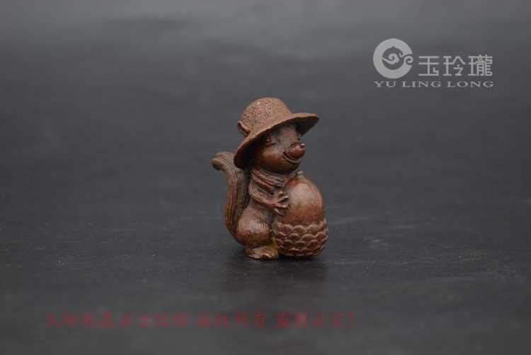 Mooie Eekhoorn Kleine Ornament Antieke Bronzen Ware