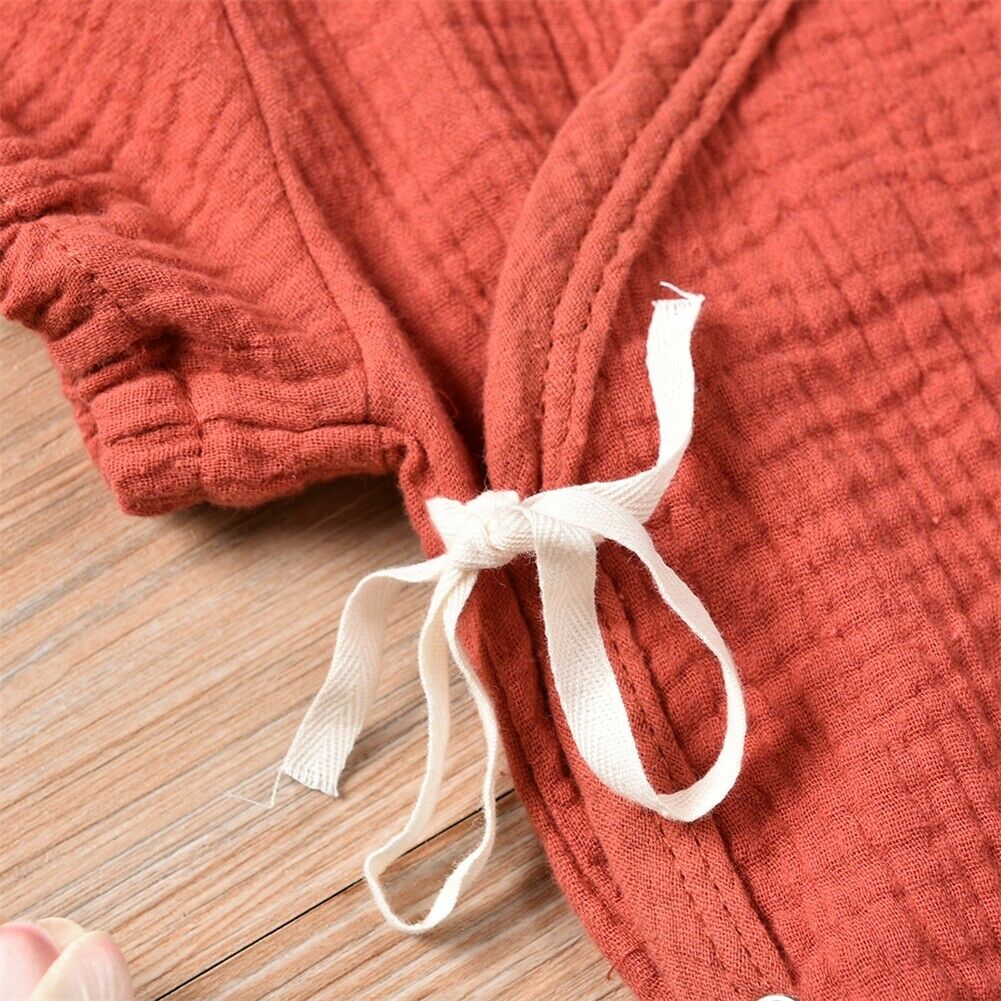 0-18 M Pasgeboren Baby Zomer Linnen Bodysuit Baby Boy Meisje Superplie Playsuit Linnen Kleding Peuter Sunsuit Outfit