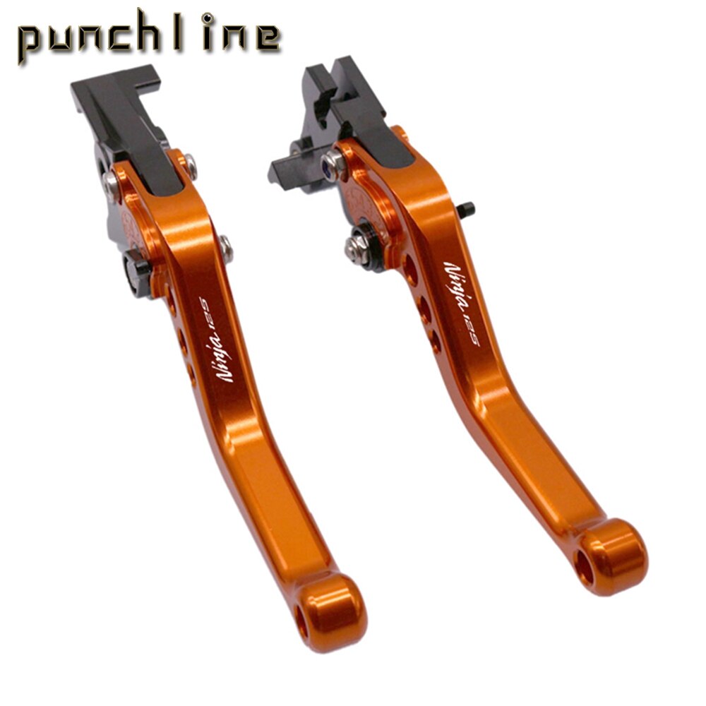 Passar  z125 bromsspakar för kawasaki ninja 125 z 125 korta kopplingsspakar: Orange logotyp ninja 125