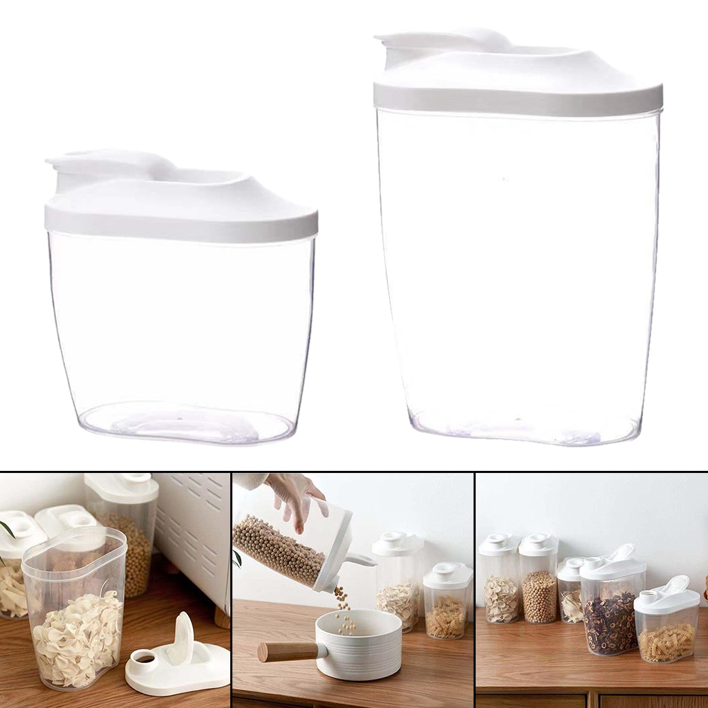 Plastic Cereal Dispenser Storage Box Kitchen Food Grain Rice Container Storage Box Flour Grain Storage Box