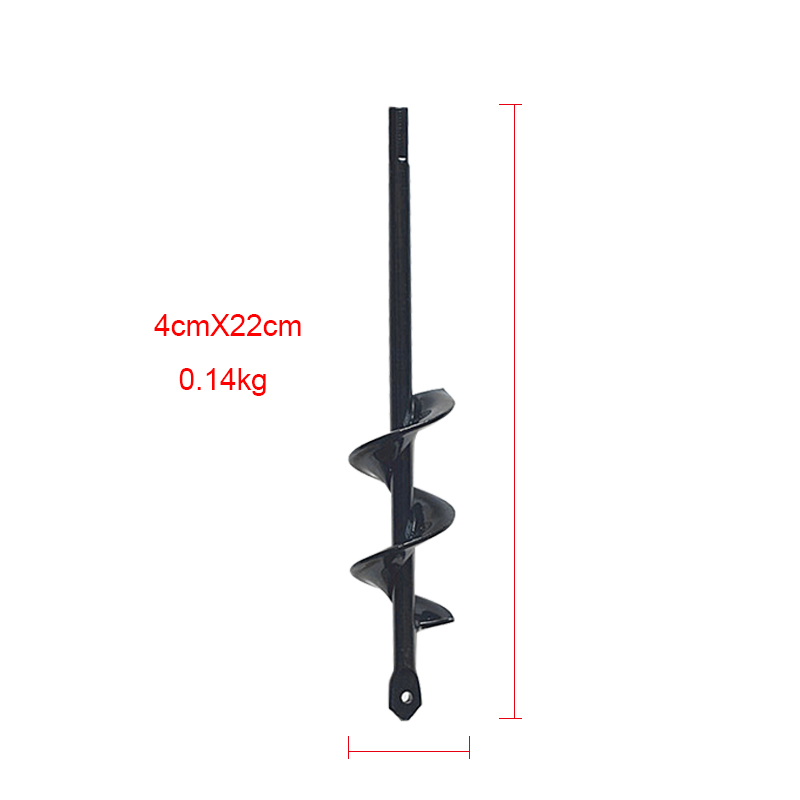 Garden Spiral Hole Drill Planter Flower Pot Digging Tool Hex Shaft Auger Large Yard Garden Tools Bulb Planter Auger Drill Bit: 4 x22CM