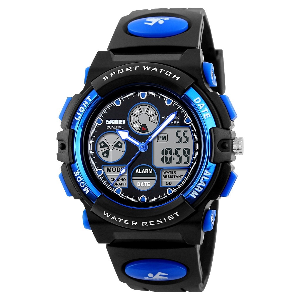 Digital Watch Waterproof Multifunction Boy kids watches LED Sports Waterproof Wrist Watch Kids Alarm Date Electronic Watch