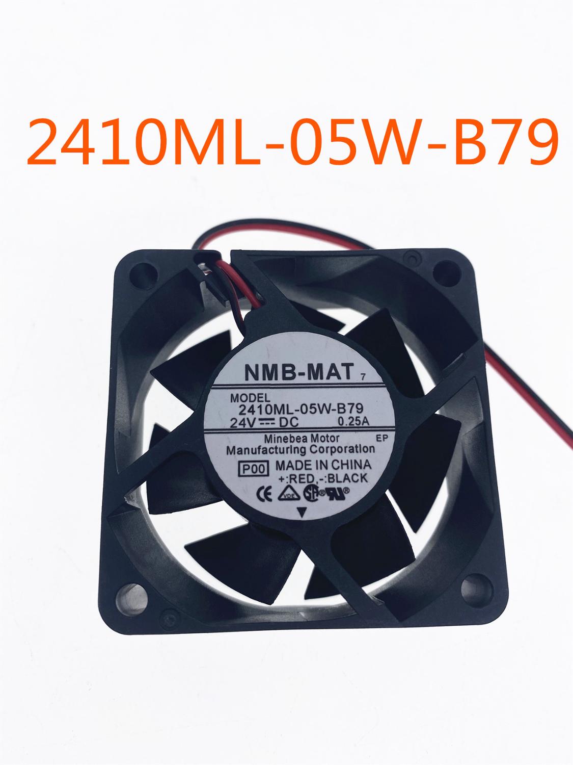 for NMB-MAT 2410ML-05W-B79 M02 DC 24V 0.25A 3-wire 60X60X25mm Server Cooling Fan