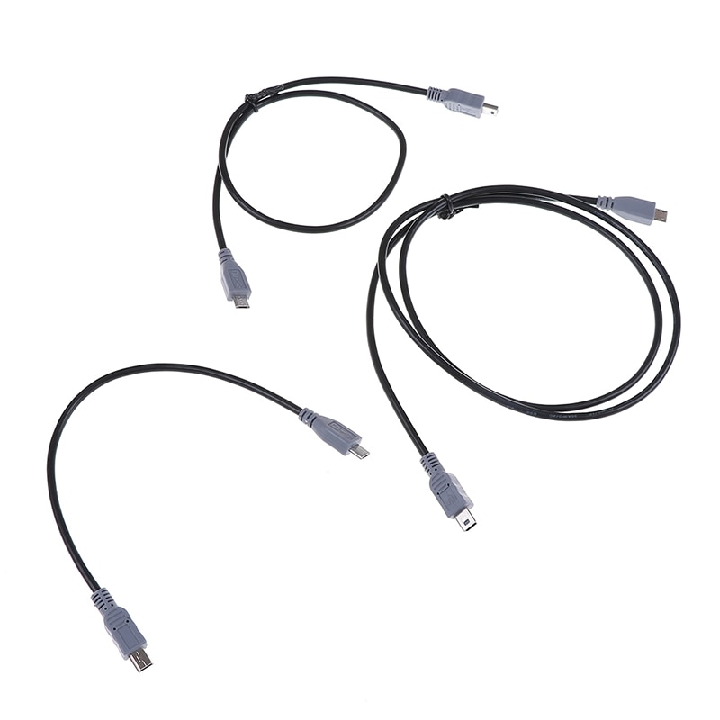Micro USB Type B Male To Micro B Male 5 Pin Converter OTG Adapter Lead Data Cable 25/50/100cm