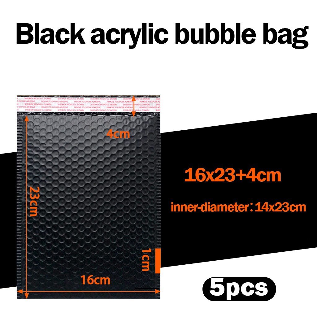 5/10Pc Bubble Mailers Gevoerde Enveloppen Gevoerd Poly Mailer Self Seal Waterdicht En Schokbestendig Bubble Express Bag Black en Roze✈: C