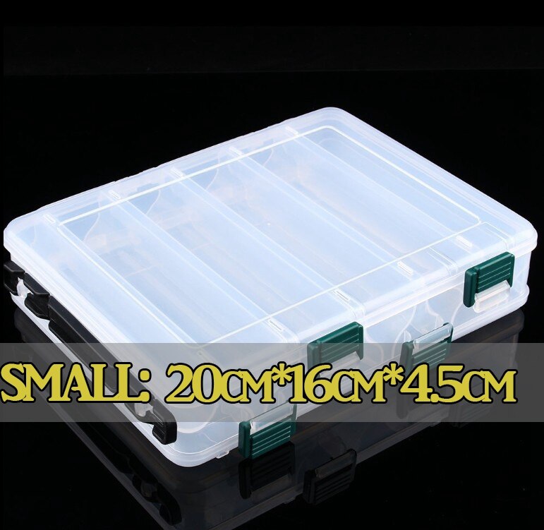 Fishing Lure Box Double Sided Tackle Box Fishing Lure Egi Squid Jig Pesca Accessories Box Minnows Bait Fishing Tackle Container: small