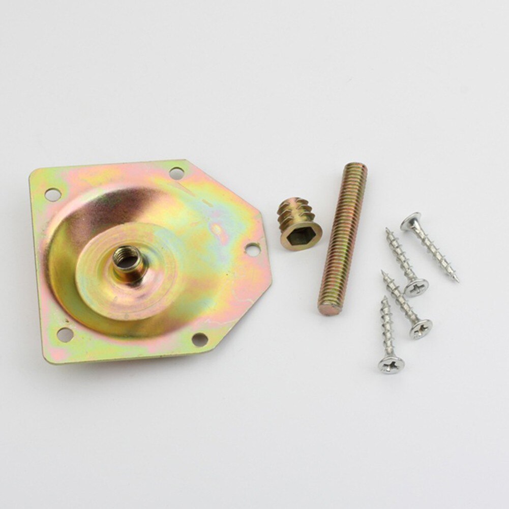 4Pcs Angled Wood Legs Fixing Plate Bracket Furniture Table Feet Set With Screws Bracket Table Feet Sofa Angled Legs Fixing Plate