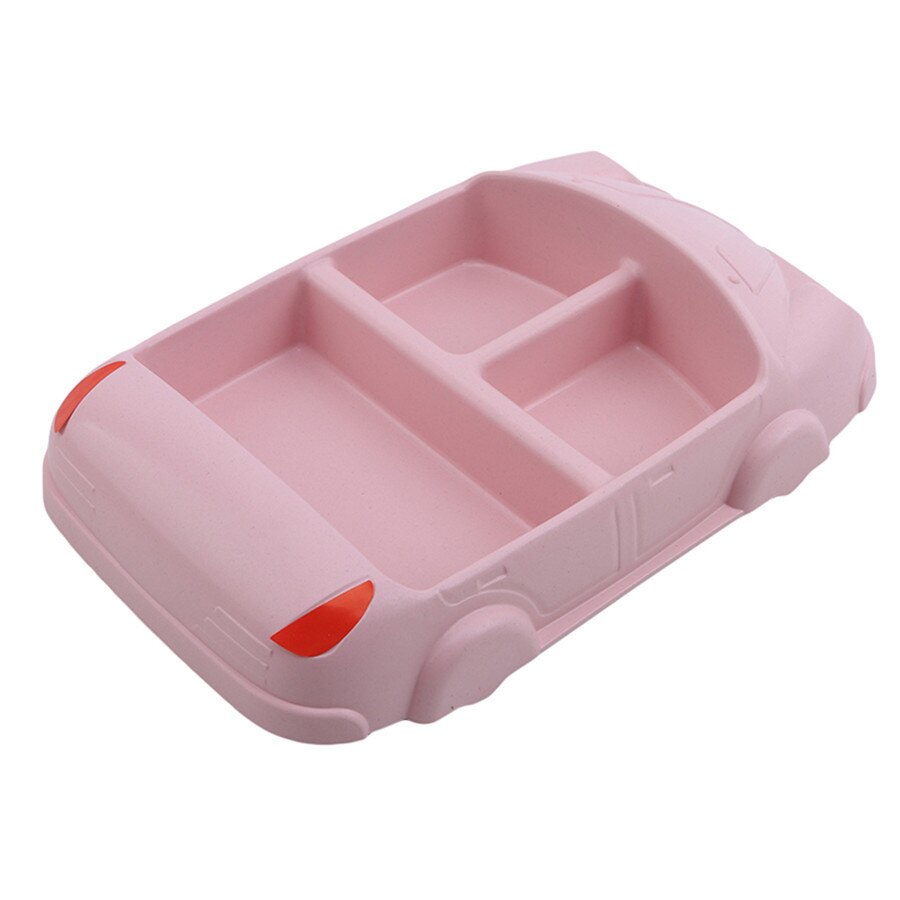 Vaisselle pour enfants en bas âge, écologique, saine, en fibre de bambou, assiette pour bébé, vaisselle de dessin animé pour enfants et tout-petits: Rose