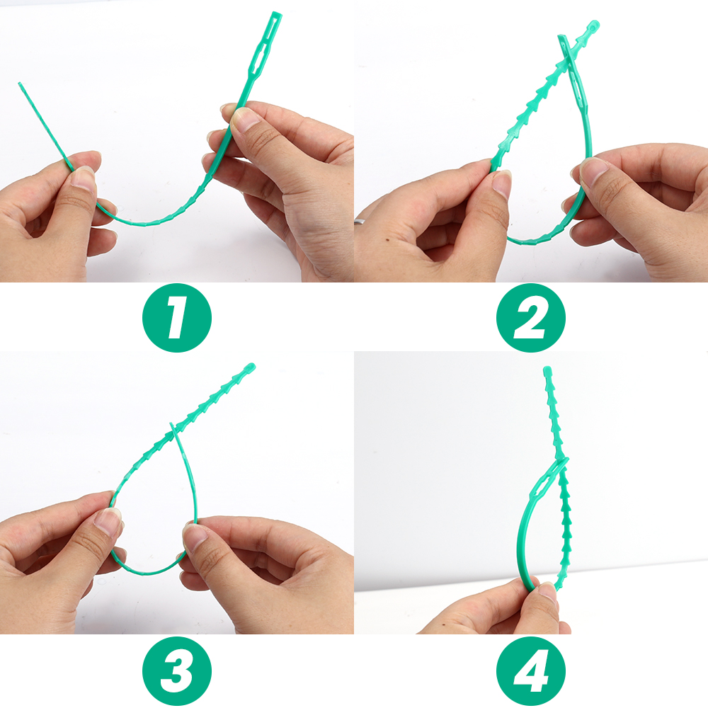 10/500x Adjustable Plastic Plant Cable Ties Reusable Garden Fastener Tie Plant Climbing Cable Ties Tools Tree Support Accessory