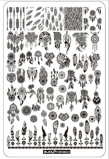 2018Big Size Decoraties Nail Stempelplaten Konad Stamping Nail Art Manicure Template Stempel Nail Gereedschap