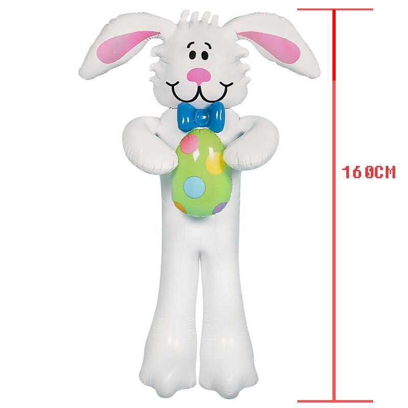 160 CM Karikatur Aufblasbare Große Weiße Kaninchen Outdoor Spielzeug Für Kinder Ostern Party-deko Bühne Prop Bolw Up Ballons Spielzeug
