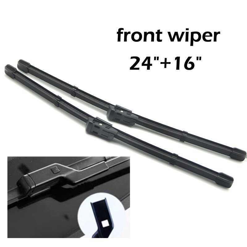 MIDOON Wiper Front Rear Wiper Blades Set For VW Polo 6R Hatchback Windshield Windscreen Window 24"+16"+11"