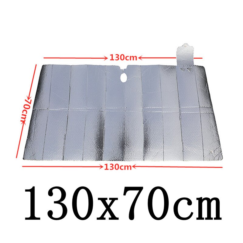Car Windshield Sunshade Aluminum Foil Insulation Bubble Auto Front Window Heat Shield Cover Foldabler Fits For Various Sizes: 130x70