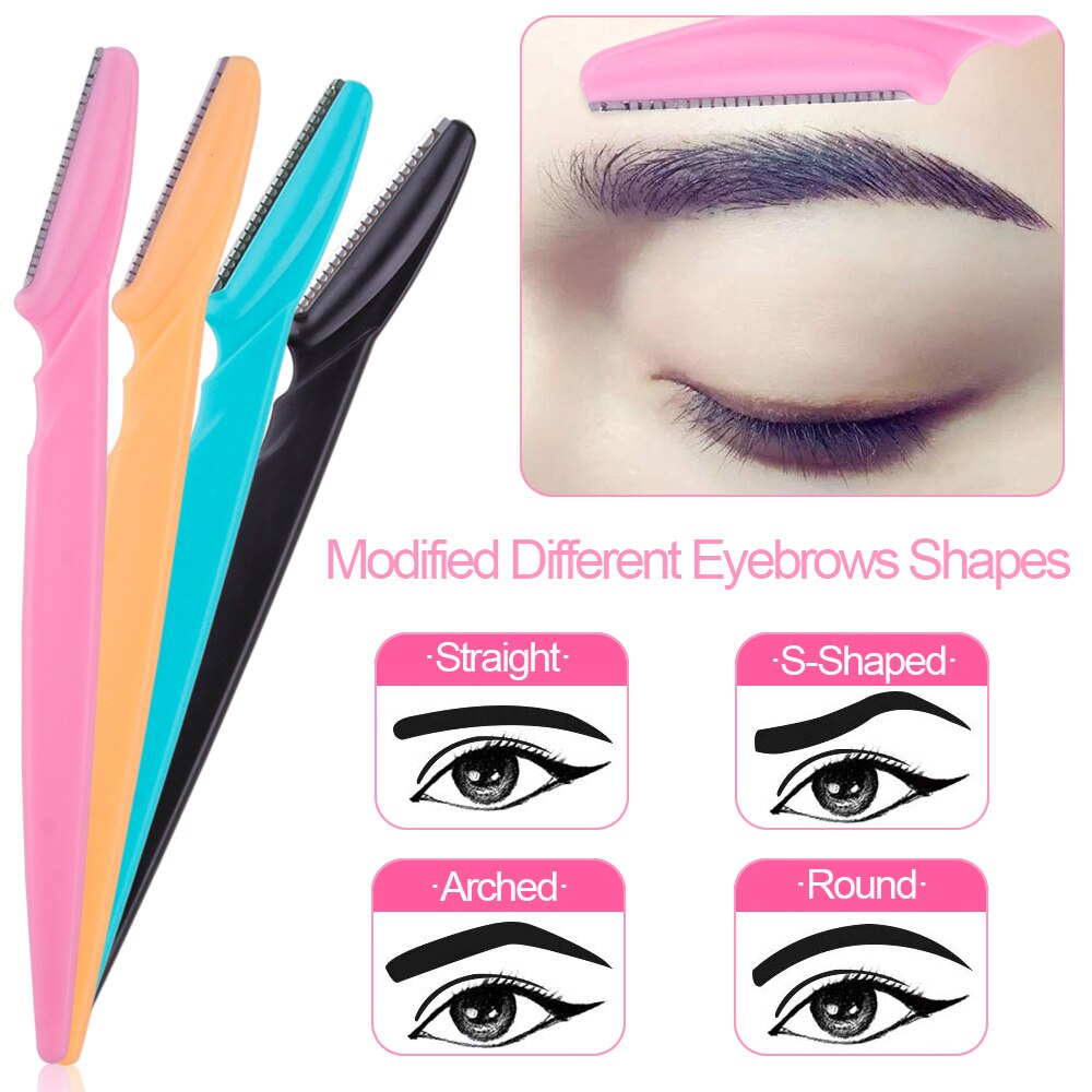 20/40/80Pcs Eyebrow Razor Safe Face Blade Eye Brow Shaper Tool Hair Removal Trimmer Scraper Portable Woman Makeup