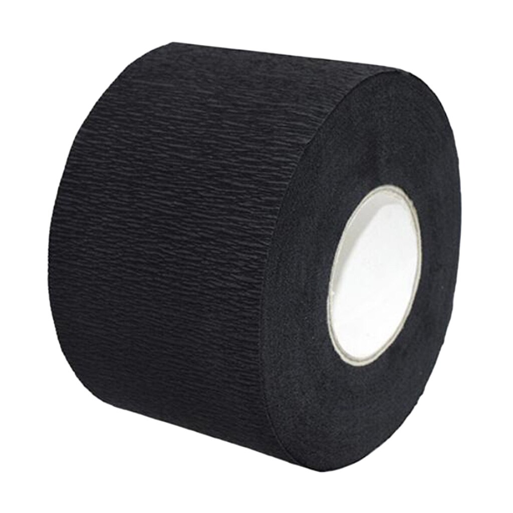 Rollo de papel con volantes en el cuello para salón de corte , desechable, de papel para peluquería: Black