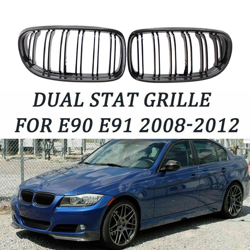 Recambio de rejilla delantera de riñón para BMW, modelos E90, E91, LCI, 325I, 328I, 335I, 4D, años a: Default Title