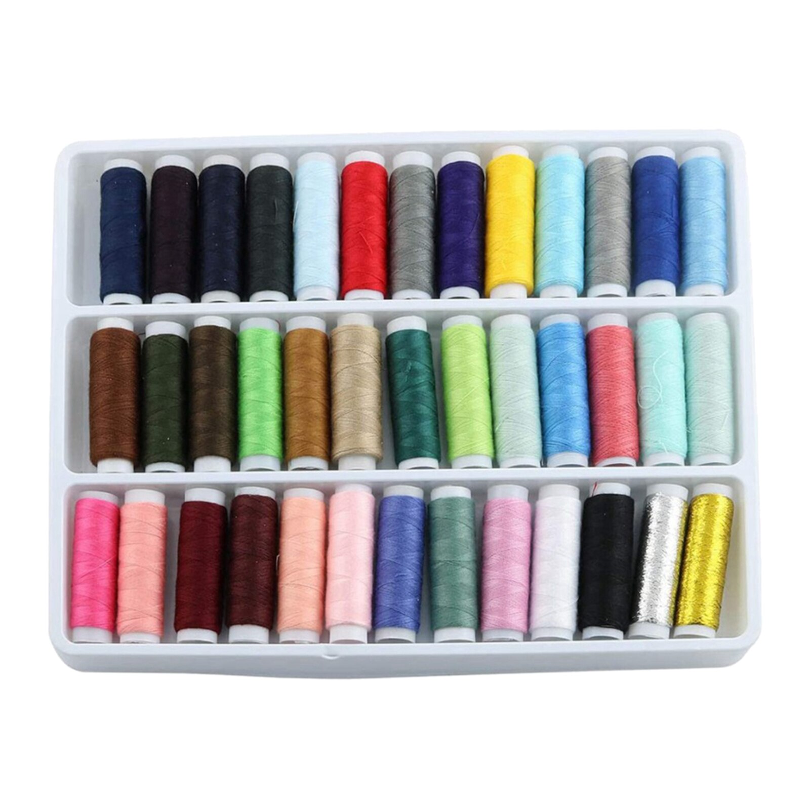 39 Spools Polyester Sewing Thread Silk Cord for Overlock Hand Sewing Machine