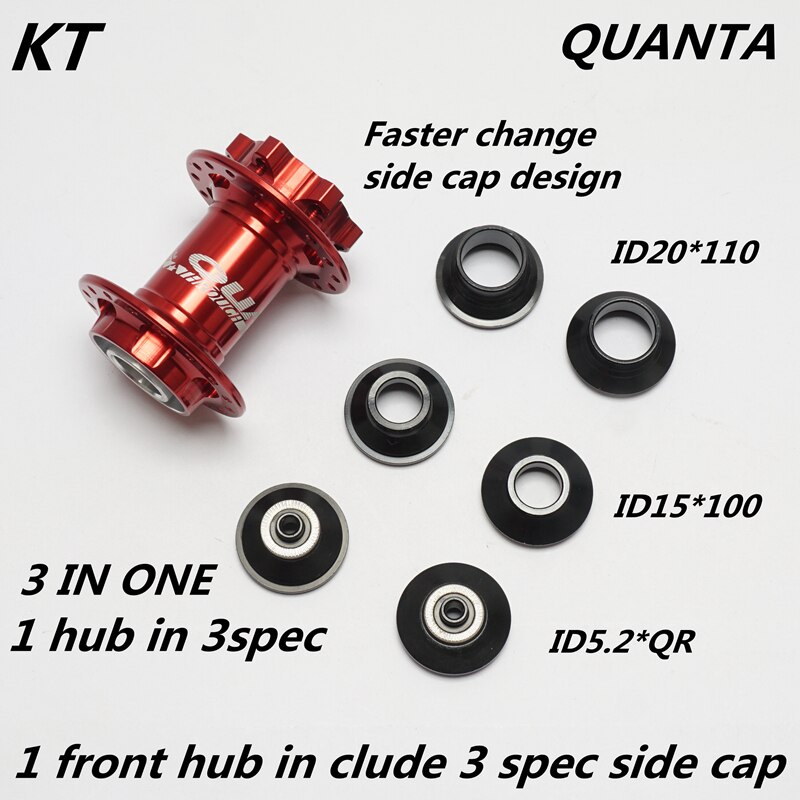 Kt Quanta Bereik Mtb Remschijf Steekas Hubs, Mountainbike Downhill Hubs, 20*110 Hub 32 Holes Hubs, 15*100 Qr Hubs