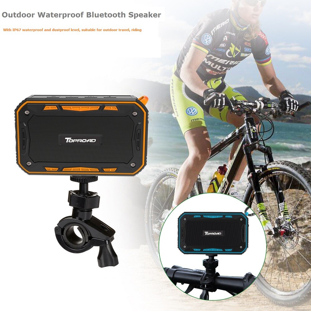 TOPROAD Tragbare IP67 Wasserdichte Bluetooth Lautsprecher draussen Sport Reiten Klettern Fahrrad Lautsprecher Unterstützung Freisprechen TF FM Radio