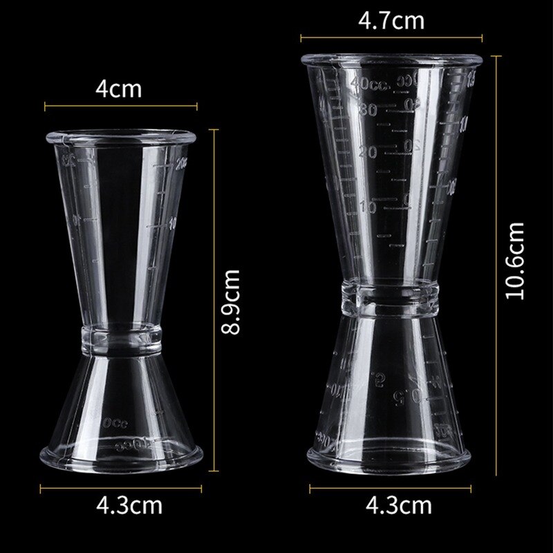Taza medidora para coctelera, herramienta de cocina para Bar, vaso medidor de Alcohol y bebidas, 10/20ml o 20/40ml