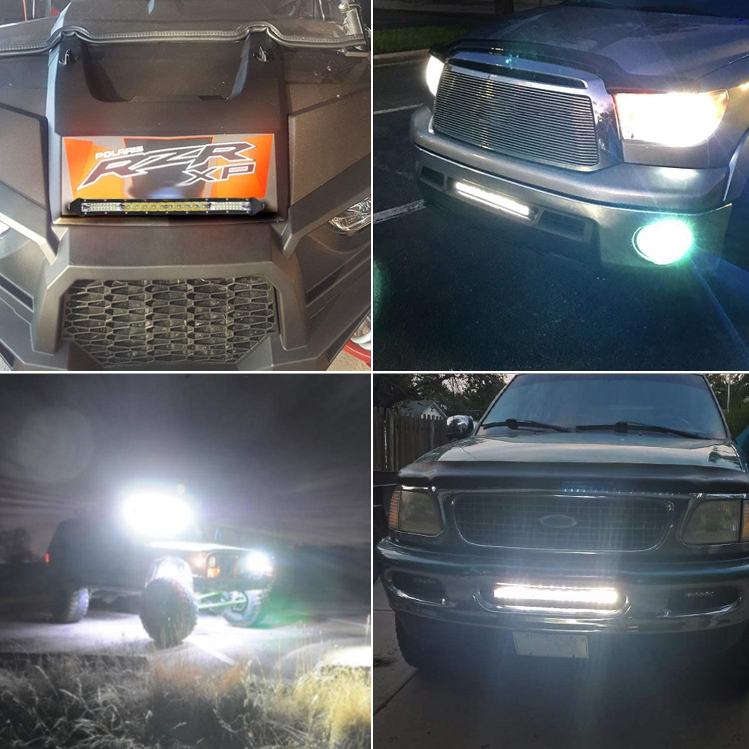 Led Light Bar 11 Inch Single Row Led Light Bar Spot Flood Combo Driving Off Road Light Bar LED Work Light 1PC for Truck