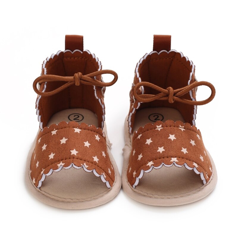 Sommer Baby Mädchen Bogen Polka Punkt Sandalen Partei Prinzessin Sandalen Rutsch Ersten Wanderer 0-18M: C / S