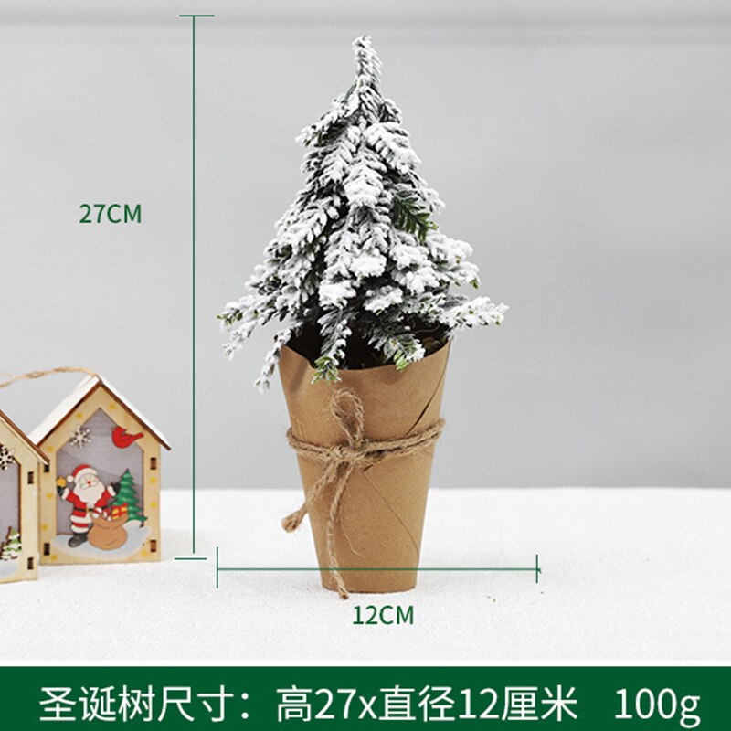 Artificial Mini Falling Snow Christmas Tree for Home Decoration Christmas Day Decoration: T270A