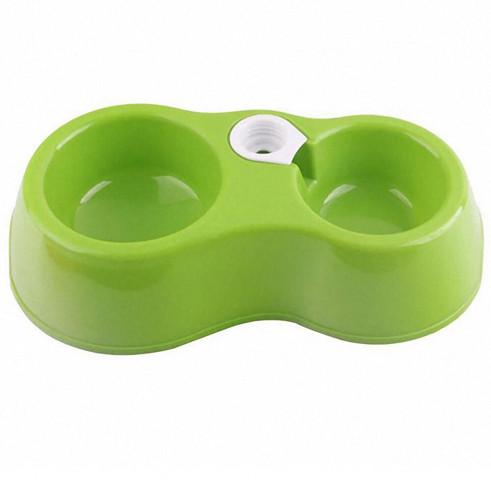 Automatische voerbak voor honden, dubbele voerbak van kunststof, voerbak voor honden, puppy's, katten, waterdispenser, voerbakjes: Groente