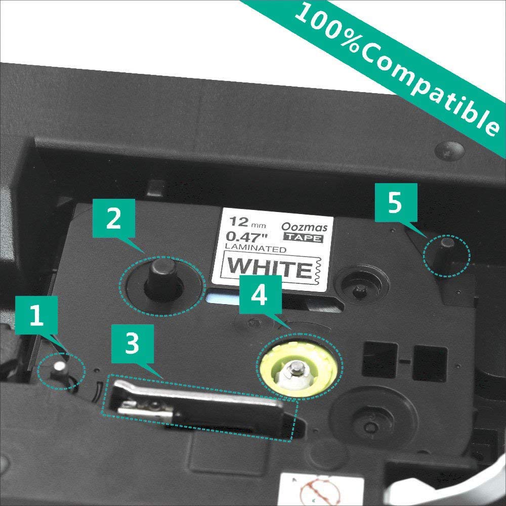 3 PCS Zwart op Wit TZ Tape TZe-231 12mm, TZe-221 9mm, TZe-211 6mm Compatibel voor Brother P Touch D400 H110 D600 P750 Label Tape