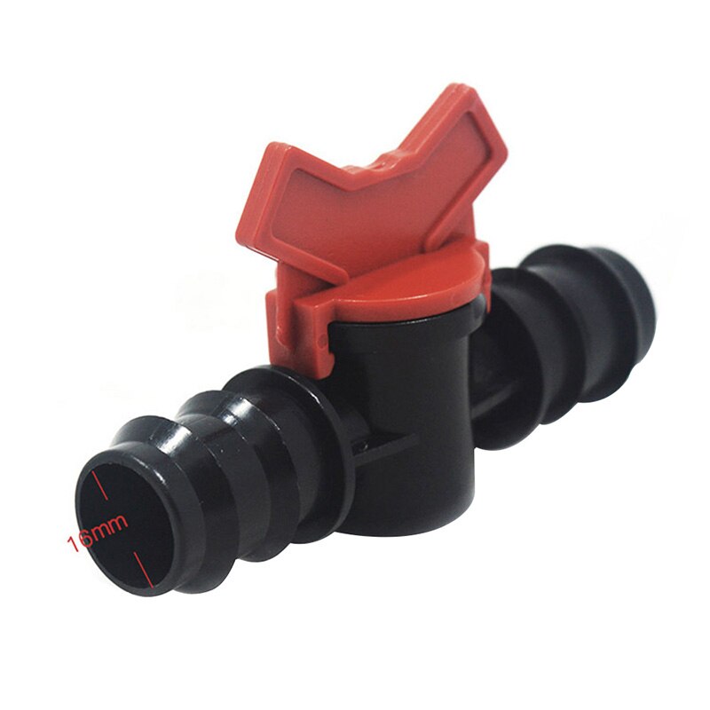 16mm 20mm PE Pipe Connectors Mini Ball Valve Irrigation Drip Hose Nut Lock Connector Joints Hi Tube Pipe Water Switch