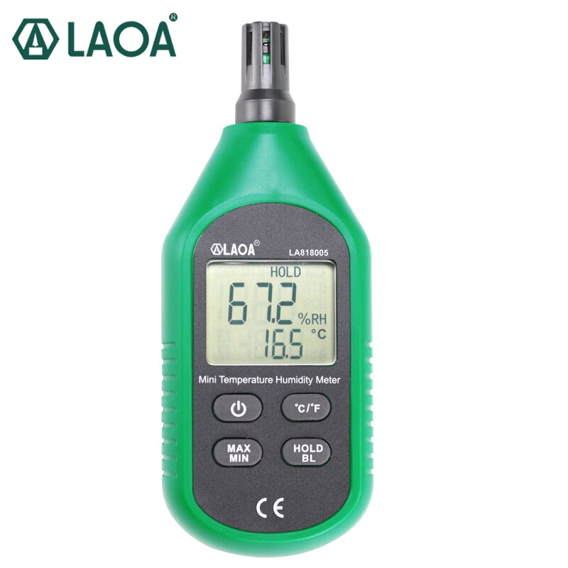 Laoa Industriële Hygrometer Digitale Thermometer Draagbare Huishouden Temperatuur Hygrometer