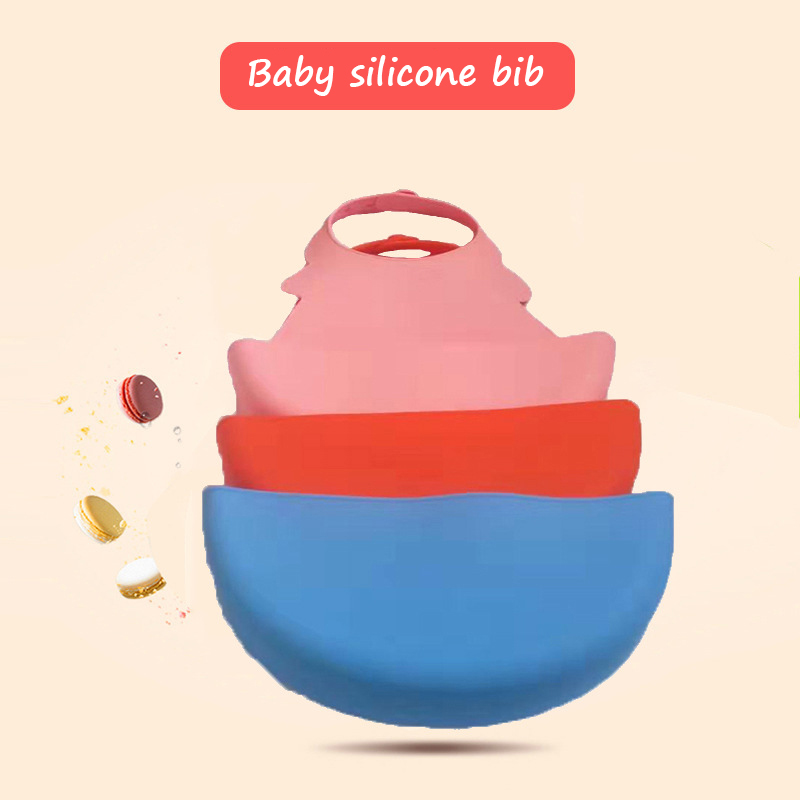 Slabbers Food Grade Siliconen Waterdichte Verstelbare Wipeable Voeden Gereedschap Cartoon Dieren Leuke Veiligheid Baby Eten Accessoire