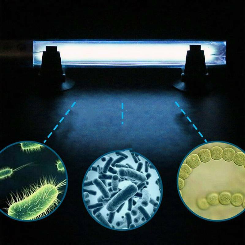 Varmhus Aquariums Submersible UV Light Sterilize Aquarium lamp Water Cleaner Fish Tank Germicidal Light US Plug 5W/7W/9W/11W/13W