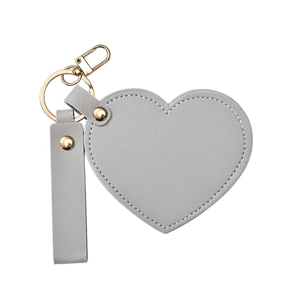 Sleutelhanger met spiegel Rugzakhanger Hangende make-upspiegel Mini Pocket Heart Bag Accessoires Sleutelhanger Sleutelhouder Mart Ett Llaveros: WHITE