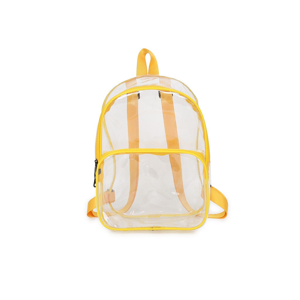 Rucksack Frauen transparent Vielseitig Pailletten Multi-zweck Schüler Tasche Rucksack lässig Tasche Mochila Feminina: Gelb