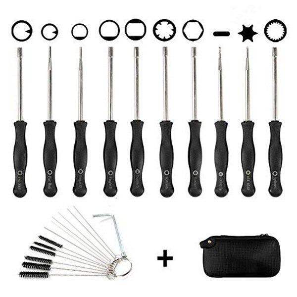 10pcs Carburetor Adjustment Tool Kit,Carburetor Adjustment Tool Set with Free Cleaner Tool and Carrying Case For Common 2 Cycle: Default Title