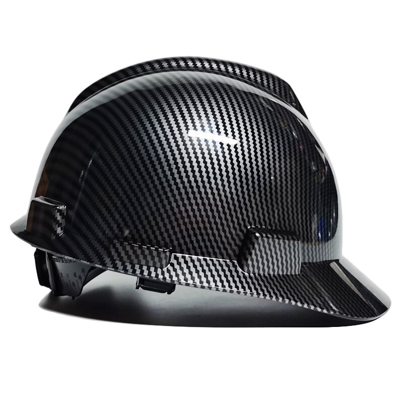 Hard Hat Carbon Fiber Patroon Veiligheidshelm Outdoor Werk Cap Top Lichtgewicht Constructie Riding Helmen: helmet