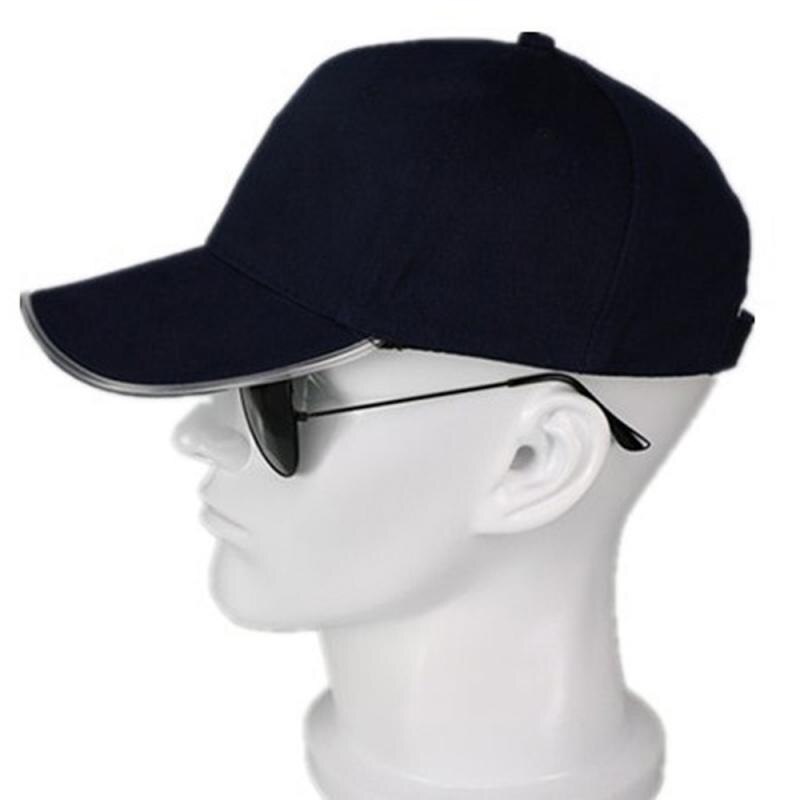 Gorra de béisbol brillante con luz LED para hombre y mujer, gorro ajustable de Hip-Hop, para entretenimiento deportivo