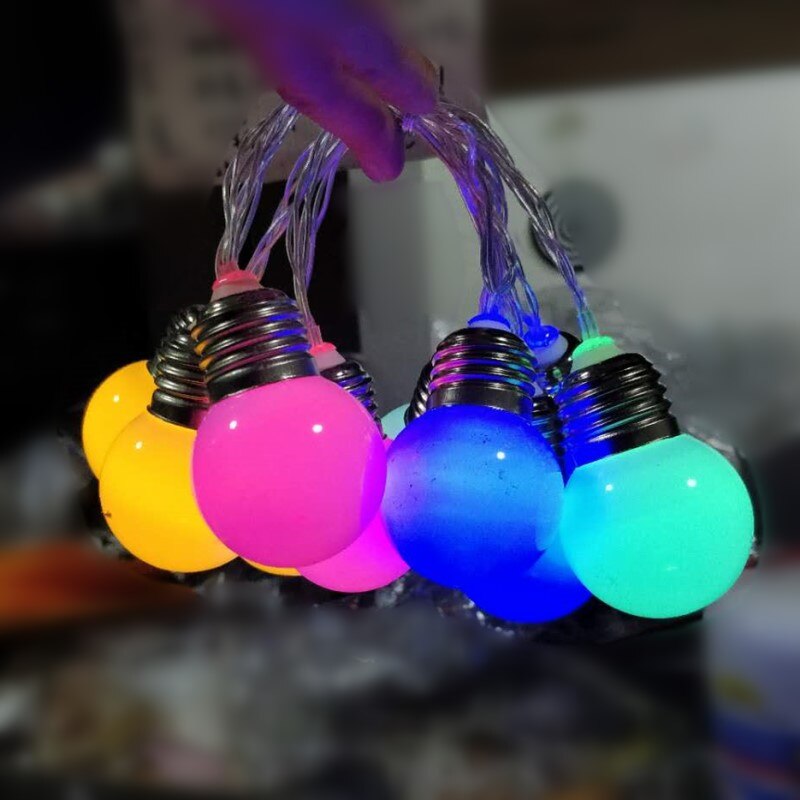 Led 3m 20 g45 globuslys rgb og varm hvid til indendørs udendørs stemningsindretning julebryllupslys batteridrevet: Flerfarvet / 3m 20 pærer