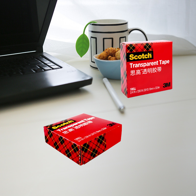 Nastro trasparente Scotch 3M Nastro 600 Nastro per test di adesione dell'inchiostro 600P Rotolo grande 19/12,7 mm Imballaggio Uso domestico in ufficio