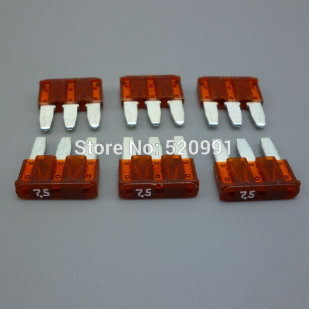 shhworldsea 2pcs 3pin auto blade fuse 5a 7.5a 10a 15a 3pin leg for ford: Gold