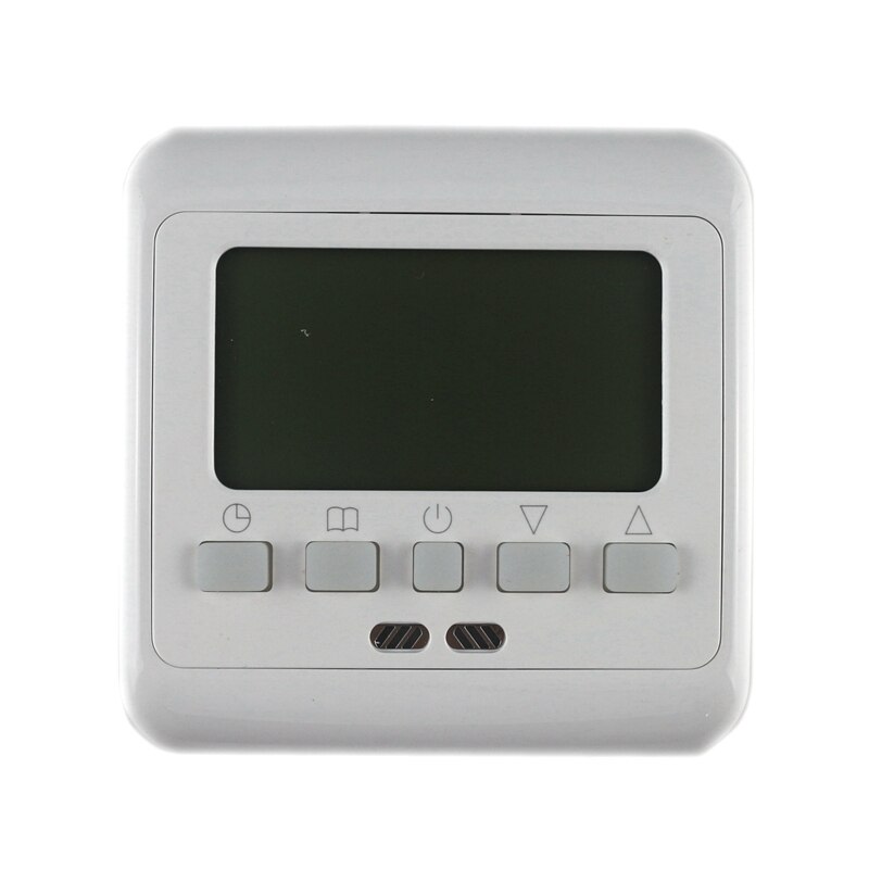 Weekly Programmable Temperature Controller Floor Heating Thermostat Touch Screen White LCD Backlight BYL104B with NTC Sensor