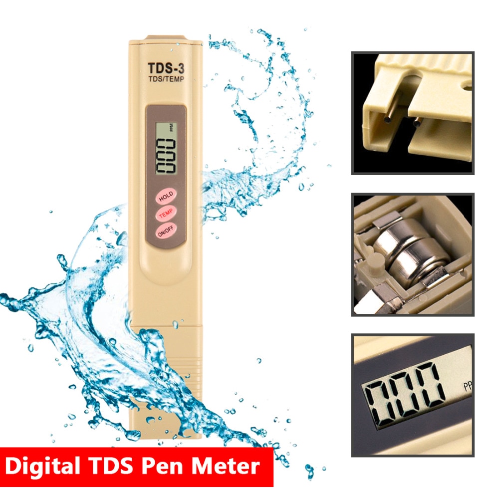Draagbare Digitale Lcd Tds Meter Metr Zuiverheid Filter Tds Tester Waterkwaliteit Testen Pen 0-9990 Ppm Temp Water tester Nauwkeurige