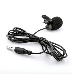 Newly Mini Mic 3.5mm Jack Tie Clip Microphones Smart Phone Recording PC Clip-on Lapel For Speaking Singing Speech: Black